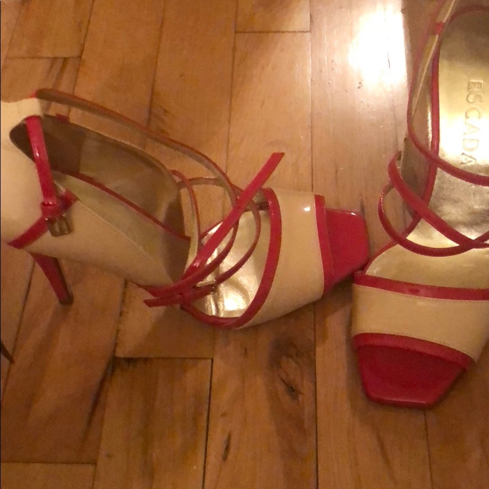 Escada patent leather shoes.